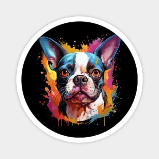 Boston Terrier Rainbow Magnet